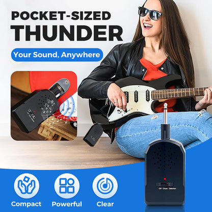 🌆 KJØP 2 FÅ 1 GRATIS! 🎁 Mini bærbart gitarforsterkersett 🎸 30W HD-lyd 🔊