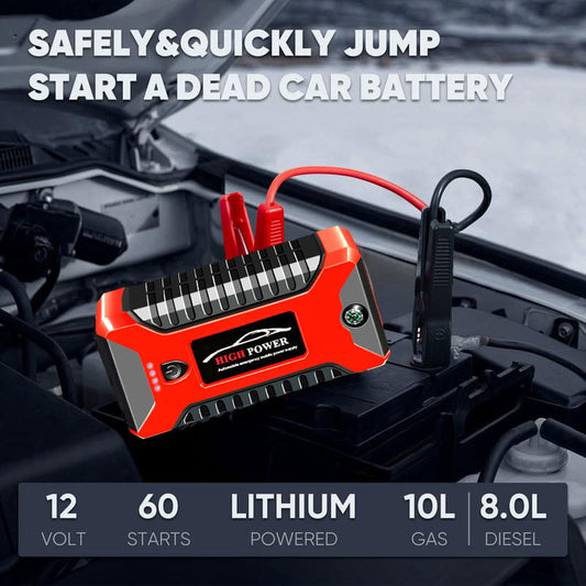 ⏳ Tidsbegrenset spesialtilbud🔋 Starthjelp 3000A Peak Jump Starter-batteripakke
