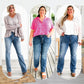 🎅 Stilige Plus Size High Stretch Tummy Tightening Jeans