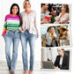 🎅 Stilige Plus Size High Stretch Tummy Tightening Jeans