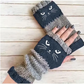 🐱Søte strikkede kattehansker for kvinner — for varme hender og frie fingre🧶
