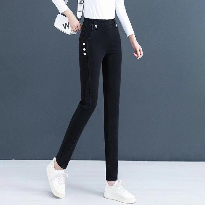 🔥Hot Sale🔥Elastiske skinny jeans med høy midje for kvinner