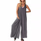 Kvinners Casuelle V-Hals Uten Ermer Bredbent Jumpsuit