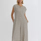 Stripete, uformell jumpsuit for kvinner