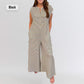Stripete, uformell jumpsuit for kvinner