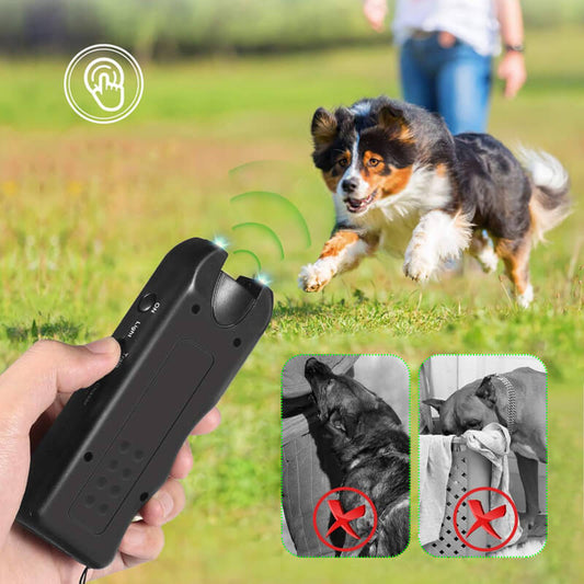 🔥Hot Sale🔥Håndholdt Bark Control Luminous Ultrasonic Dog Repeller