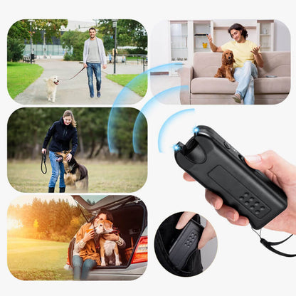 🔥Hot Sale🔥Håndholdt Bark Control Luminous Ultrasonic Dog Repeller