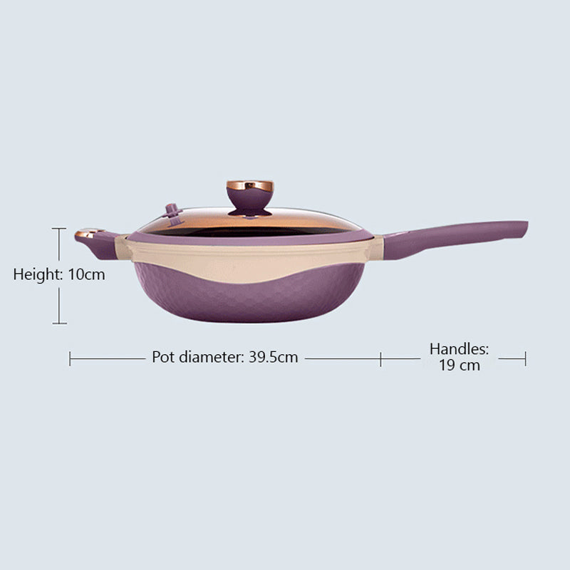 🏠Det viktigste i kjøkkenet🍲Multifunksjonell non-stick stekepanne med lokk