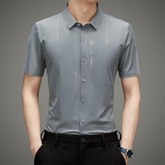 ✨Men's Stretch Anti-Wrinkle Ice Silk Shirt （50% OFF）