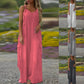 Jumpsuit med vide ben og lommer for kvinner