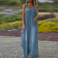 Jumpsuit med vide ben og lommer for kvinner