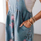 Vintage blomstret denim jumpsuit