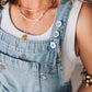 Vintage blomstret denim jumpsuit