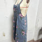 Vintage blomstret denim jumpsuit