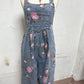 Vintage blomstret denim jumpsuit