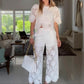 Todelt blondedress for kvinner