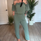 Hva skal jeg ha på meg i morgen？⏰Shoulder Frill Design Jumpsuit