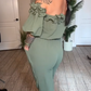 Hva skal jeg ha på meg i morgen？⏰Shoulder Frill Design Jumpsuit