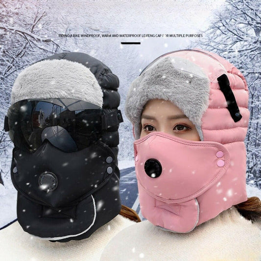🧢 50 % RABATT NÅ! ✨ Termisk lue med avtakbar pustende maske – vindtett fleece med justerbar stropp for ekstremt kaldt vær ❄️🔒