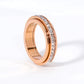 Spinner-ring i titanstål med zirkonia-- Den perfekte julegaven🎁