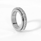 Spinner-ring i titanstål med zirkonia-- Den perfekte julegaven🎁