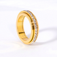 Spinner-ring i titanstål med zirkonia-- Den perfekte julegaven🎁